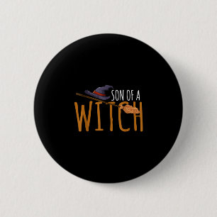 Hexensohn Halloween-Hut Button