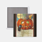 Hexenstab Halloween Magnet (Vorderseite/Rückseite)