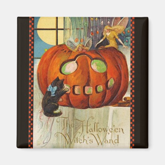 Hexenstab Halloween Magnet (Vorne)