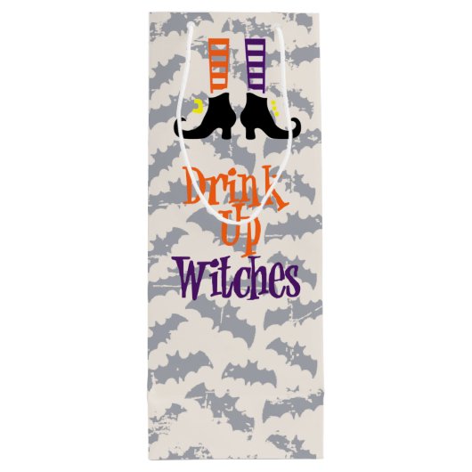 Hexenstiefel trinken Hexen Weinbeutel Geschenktüte Für Weinflaschen (Rückseite)