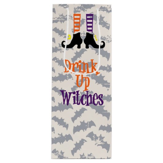 Hexenstiefel trinken Hexen Weinbeutel Geschenktüte Für Weinflaschen (Vorderseite)