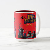 Hexenstunde Flüstert hellrot Zweifarbige Tasse (VorderseiteRechts)