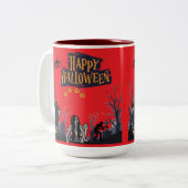 Hexenstunde Flüstert hellrot Zweifarbige Tasse (Vorderseite Links)