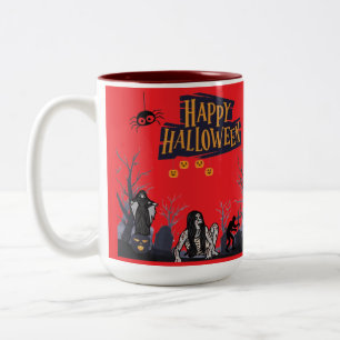Hexenstunde Flüstert hellrot Zweifarbige Tasse