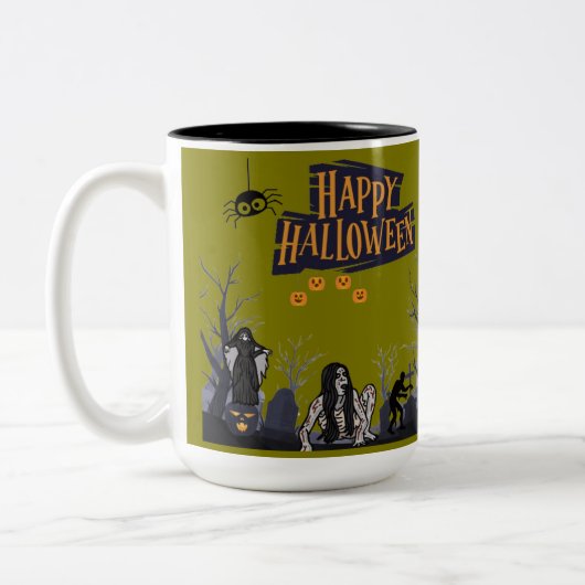 Hexenstunde flüstert olive zweifarbige tasse (Links)