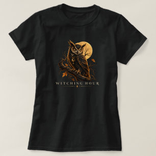 Hexenstunde Gothic Eule Halloween T-Shirt