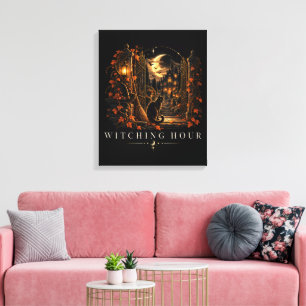 Hexenstunde Gothic Halloween Hexe Leinwanddruck