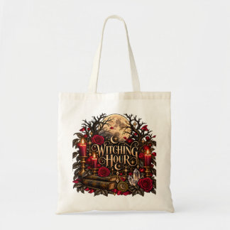 Hexenstunde Gothic Mond Rosen Halloween-Tasche Tragetasche