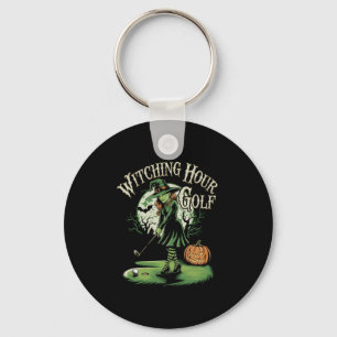 Hexenstundengolf Halloween Golf Hexe Kürbis  Schlüsselanhänger