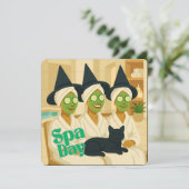 Hexentag Wellness-Center Funny Spaß Einladung (Stehend Vorderseite)