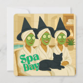 Hexentag Wellness-Center Funny Spaß Einladung (Vorderseite)