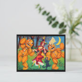 Hexentanz-Halloween-Postkarte Postkarte (Stehend Vorderseite)