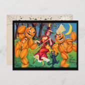 Hexentanz-Halloween-Postkarte Postkarte (Vorne/Hinten)