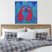 Hexentanz, pastellfarbene Malerei, Fantasiekunst Leinwanddruck (Insitu (Schlafzimmer))