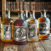 Hexentasche Flasche Magische Zauberer Gewürzmarken Aufkleber