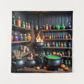 Hexentrank A Magical Alchemist's Haven Wandteppich (Vorderseite)