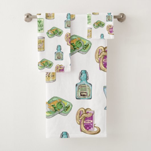 Hexentrank-Muster doppelt Badhandtuch Set (Insitu)