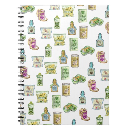 Hexentrank-Muster doppelt Notizblock (Vorderseite)