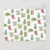 Hexentrank-Muster doppelt Postkarte (Vorderseite)