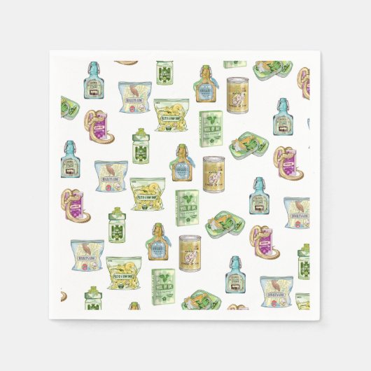 Hexentrank-Muster doppelt Serviette (Vorderseite)