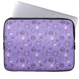 Hexentränke Lila Alchemy-Muster Laptopschutzhülle
