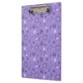 Hexentränke Lila Alchemy Pattern Halloween Klemmbrett (Links)