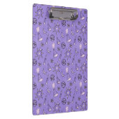 Hexentränke Lila Alchemy Pattern Halloween Klemmbrett (Rechts)