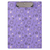 Hexentränke Lila Alchemy Pattern Halloween Klemmbrett (Vorderseite)