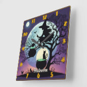 Hexentränke zu Halloween Quadratische Wanduhr (Winkel)