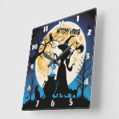 Hexentränke zu Halloween Quadratische Wanduhr (Winkel)