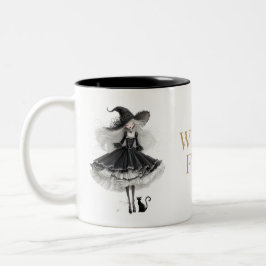 Hexentreibstoff Gothic Hexen-Kaffeetasse Zweifarbige Tasse