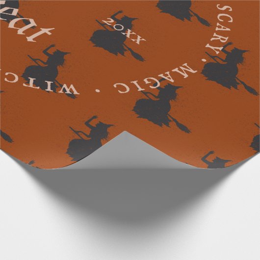 Hexentrick oder Halloween-Grunge Geschenkpapier (Ecke)