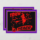 Hexentrick oder Teach Red Hexy Lehrer Postkarte (Vorne/Hinten)