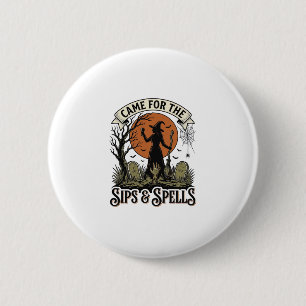 Hexentrinker-Shirt Schlürft und Sprüche Vintage Ha Button