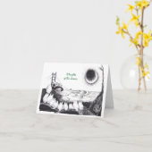 Hexenurlaub Weihnachten-Karte "Gedanken der Jahres Karte (Gelbe Blume)