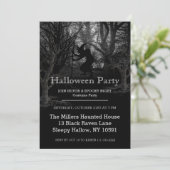 Hexenwald-Halloween-Party Einladung (Stehend Vorderseite)