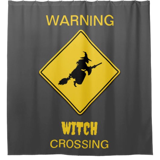 Hexenwarnung Duschvorhang (Vorderseite)