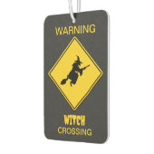 Hexenwarnung Halloween Autolufterfrischer (Links)