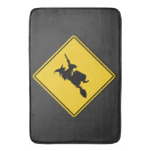 Hexenwarnung Halloween Badematte (Vorderseite Vertikal)