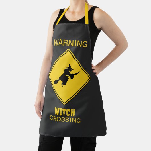 Hexenwarnung Halloween Schürze (InSitu)
