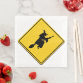 Hexenwarnung Halloween Serviette (Beispiel)