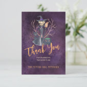 Hexenwasserfarbe Halloween Brautparty vielen Dank Dankeskarte (Stehend Vorderseite)