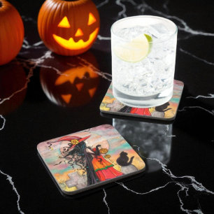 Hexenweg Halloween-Kunst von Molly Harrison Getränkeuntersetzer