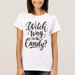 Hexenweg zu den Süßigkeiten Halloween-Süßes-oder T-Shirt