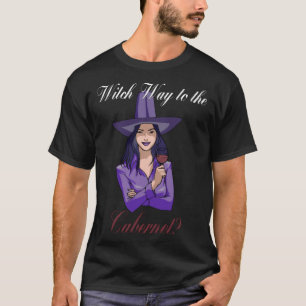 Hexenweg zum Cabernet-Wein-Halloween für Frauen T-Shirt