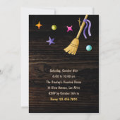 Hexenweg zum Candy Funny Halloween Zitat Einladung (Rückseite)