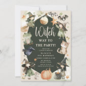 Hexenweg zum Geburtstag der Kinder des Party Einladung (Vorderseite)