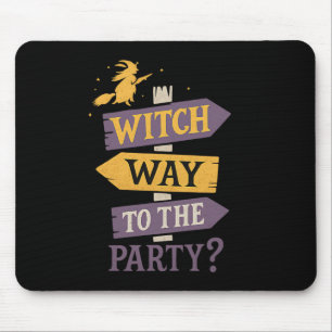 Hexenweg zum Party Funny Halloween-Zeichenpfeile Mousepad