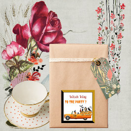 Hexenweg zum Party Halloween Crew Katzen Bat Owls Aufkleber