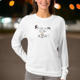 Hexenweg zum Wein Hexenhut Bat Weinglas T-Shirt